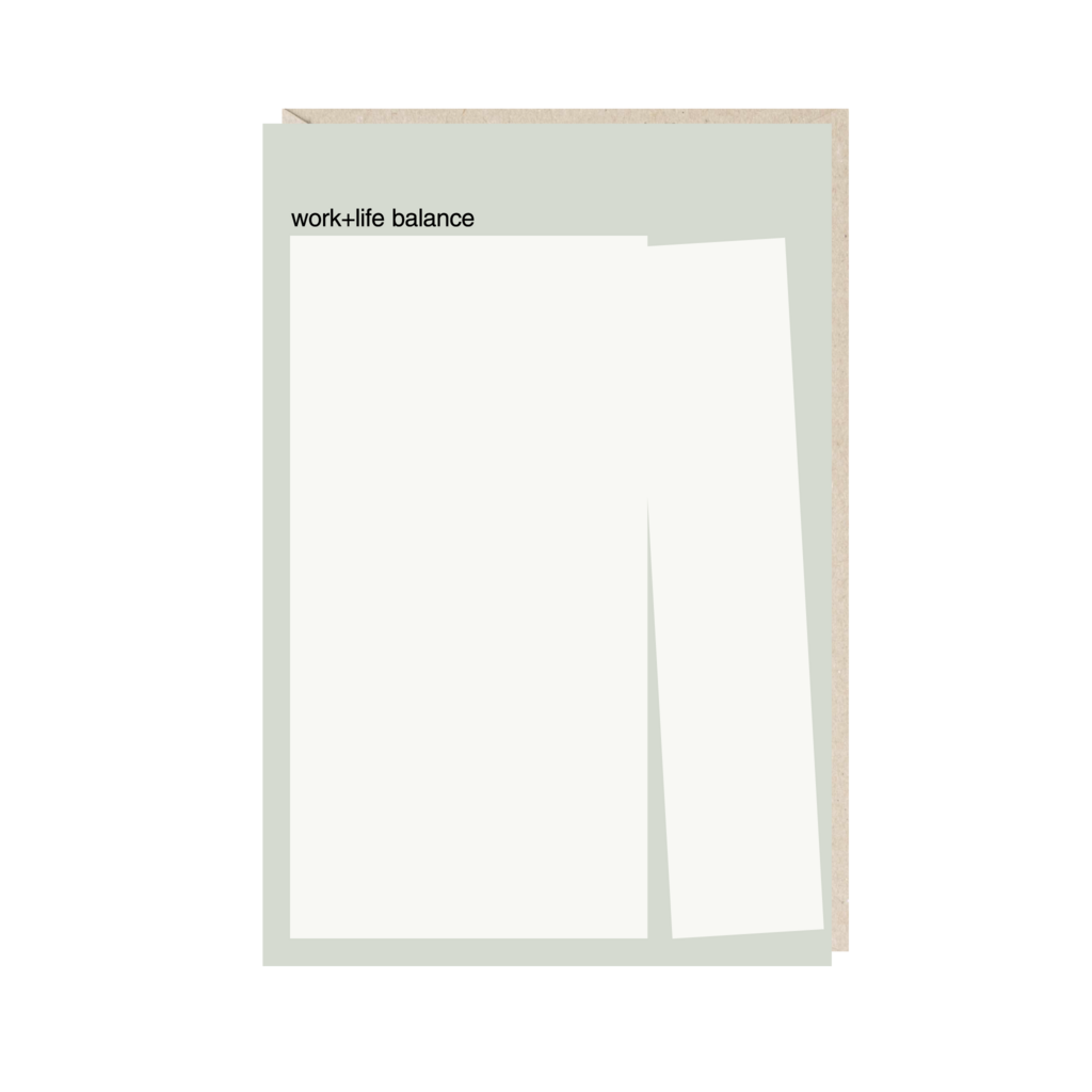 открытка "work+life balance"