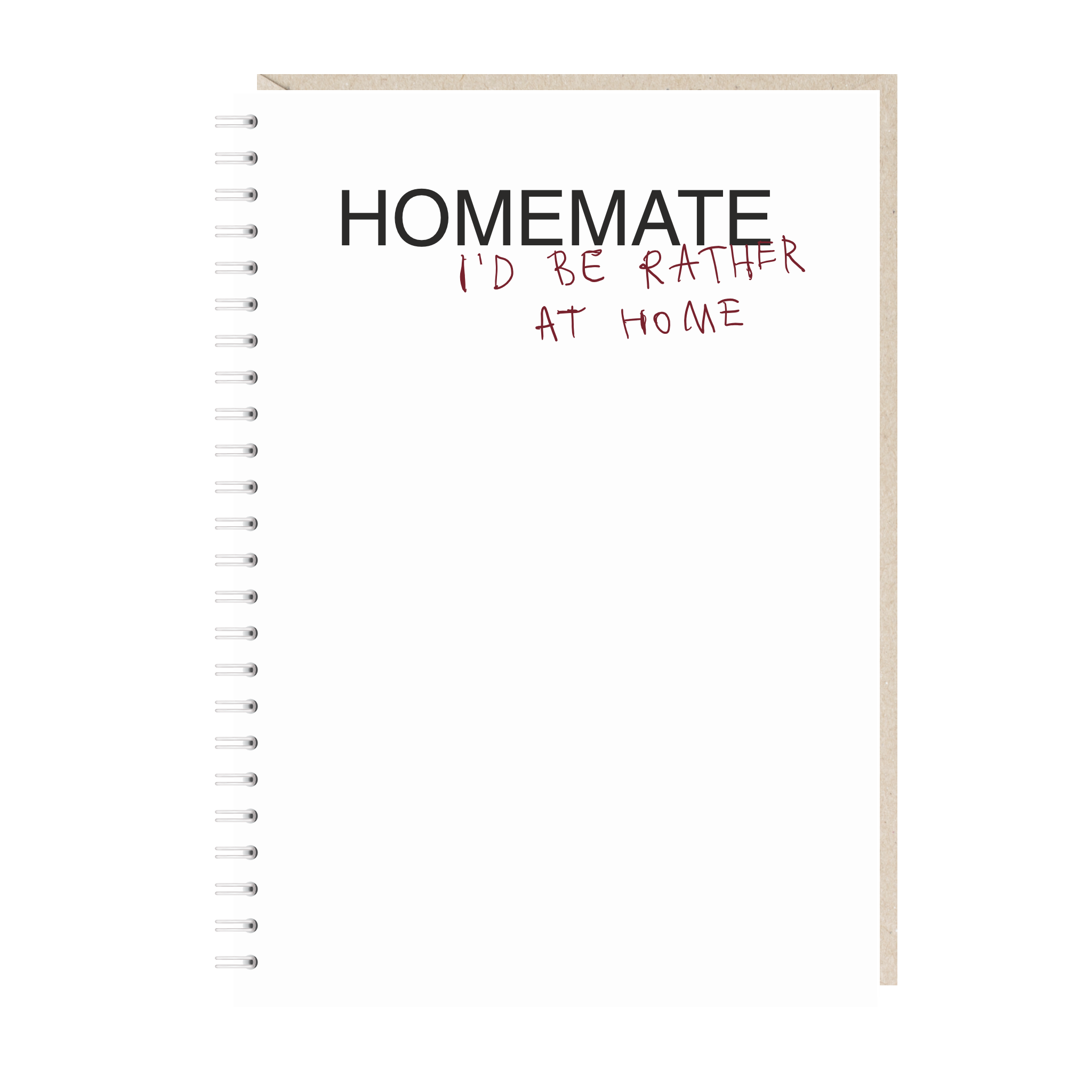 блокнот "homemate. i would be rather at home"