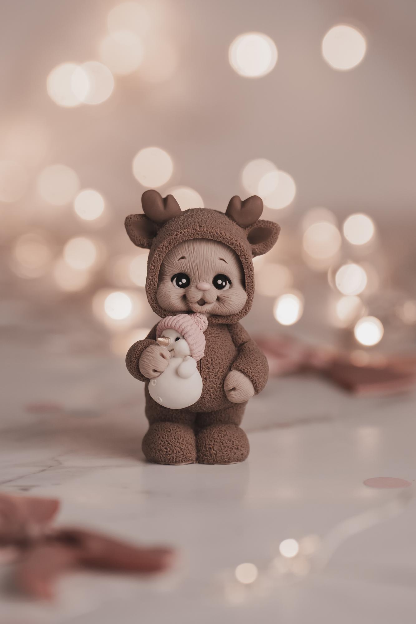 Зайка Лилу в костюмчике оленя