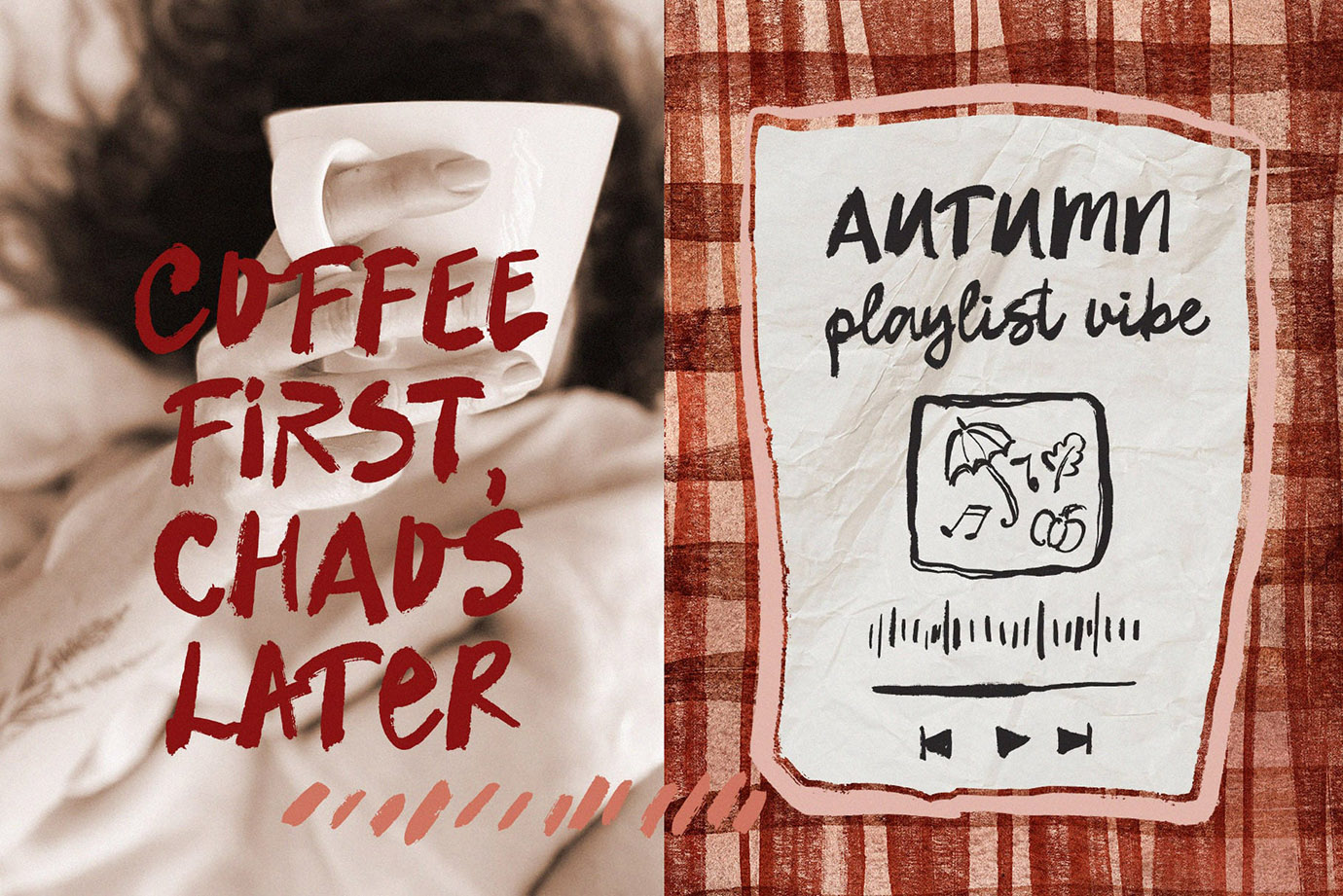 Hidden Morning: bold textured handwritten script font  with retro aesthetic