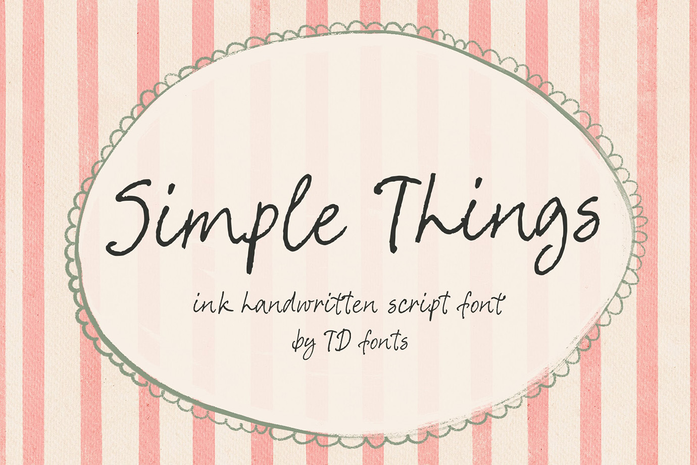 Simple Things - pen ink handwritten script font
