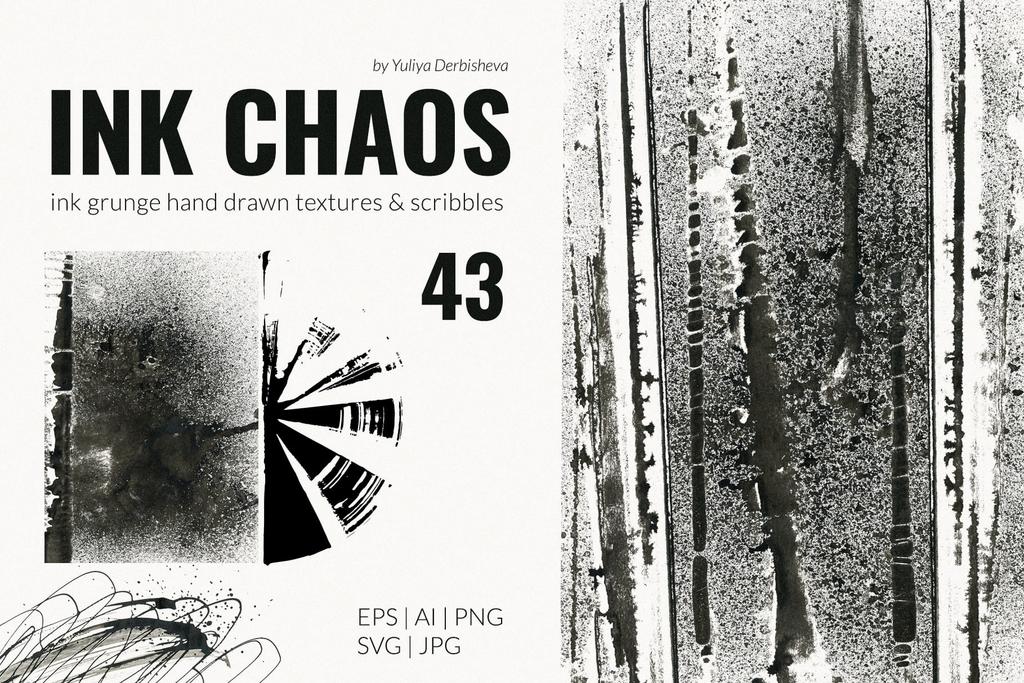 grunge ink texture with splatters and ink drips