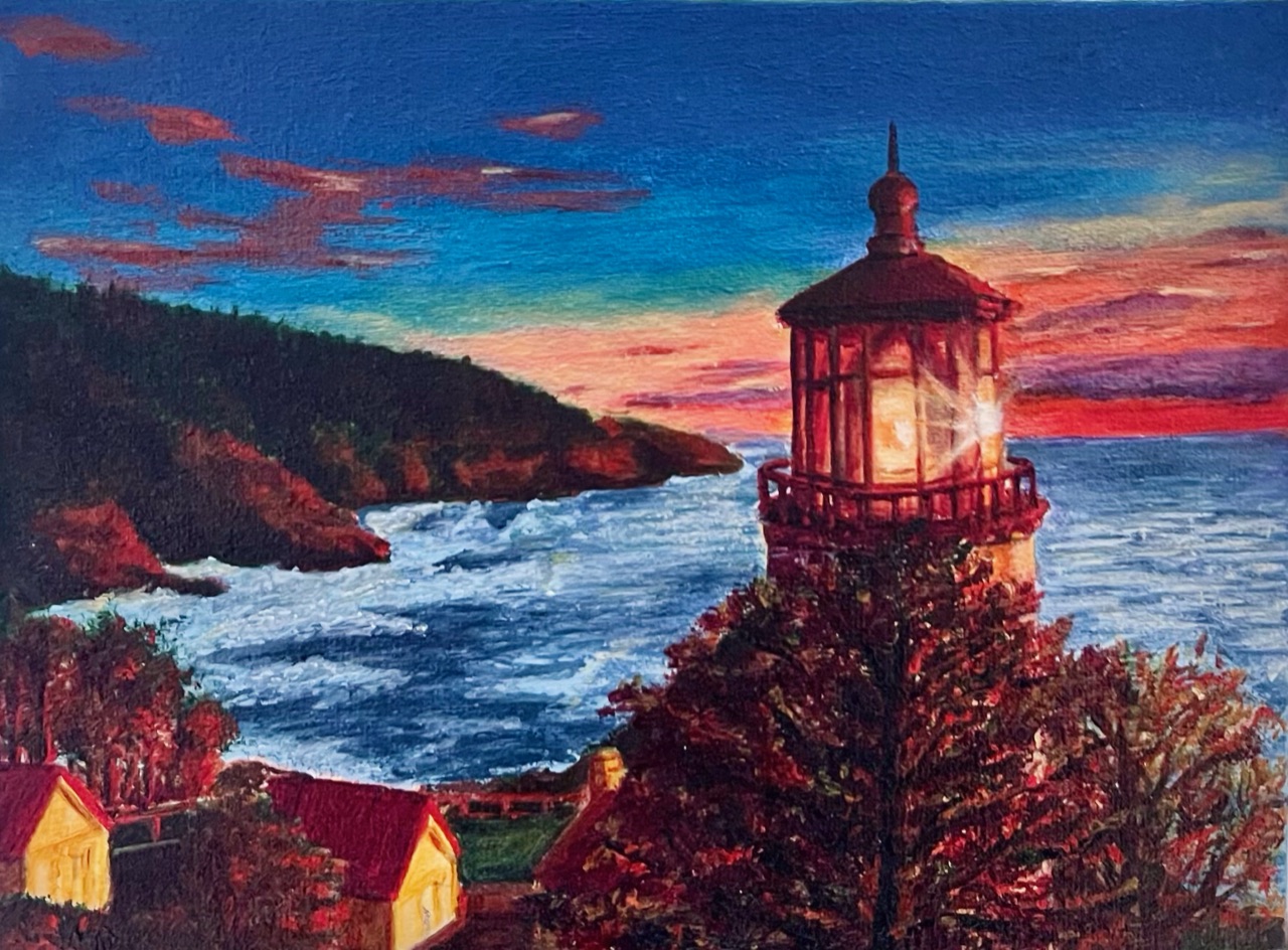 Faro al tramonto