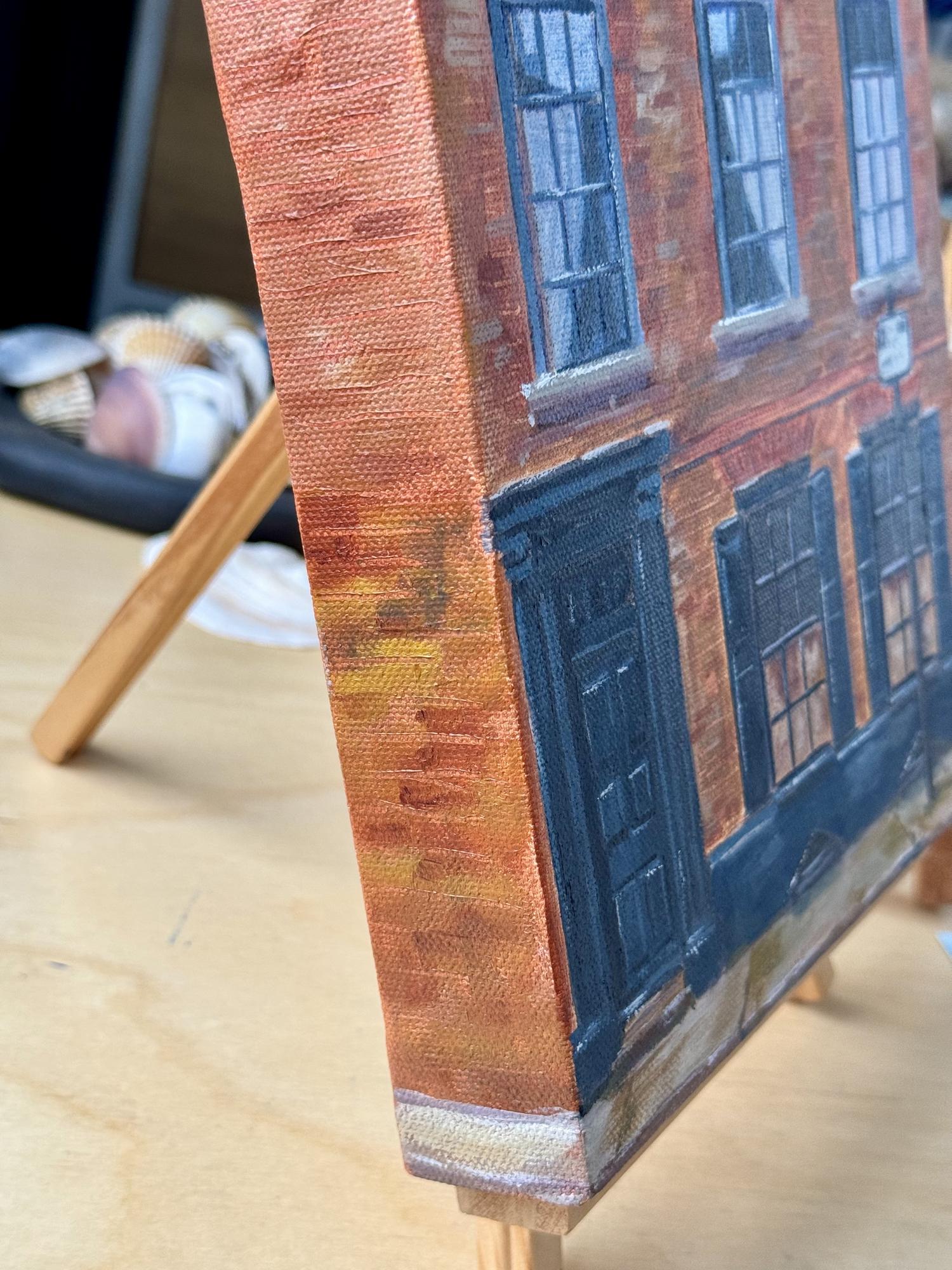 Картина на 3D холсте Туманный Альбион". Масло. 20х20 см