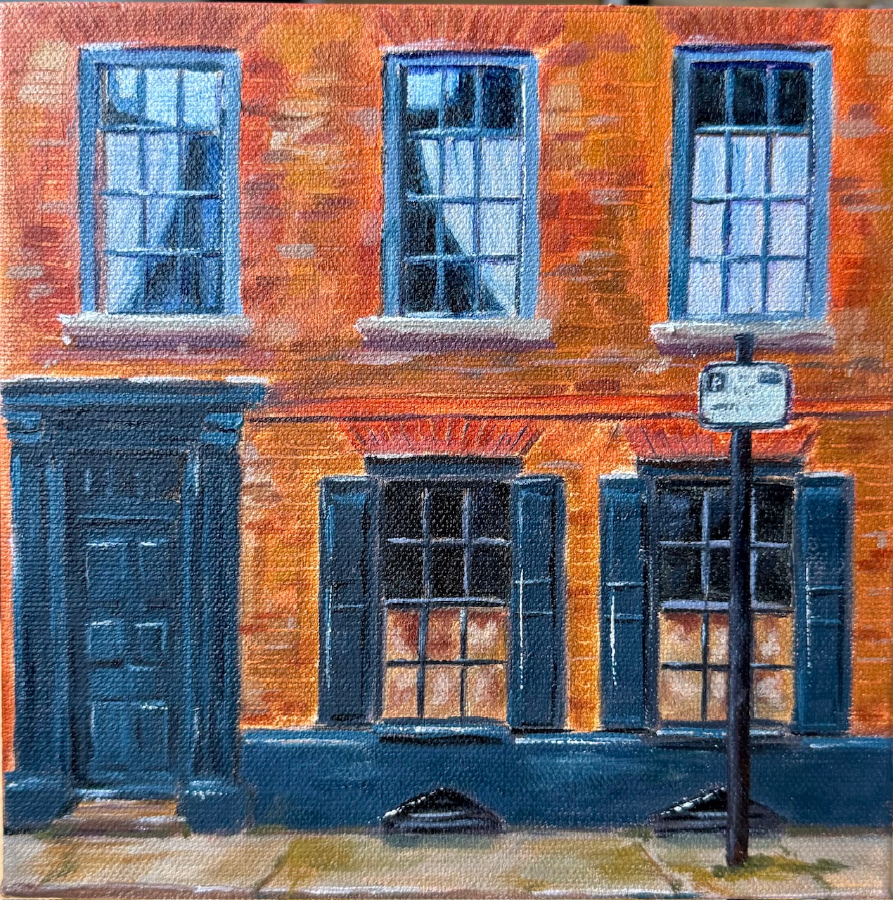 Картина на 3D холсте Туманный Альбион". Масло. 20х20 см