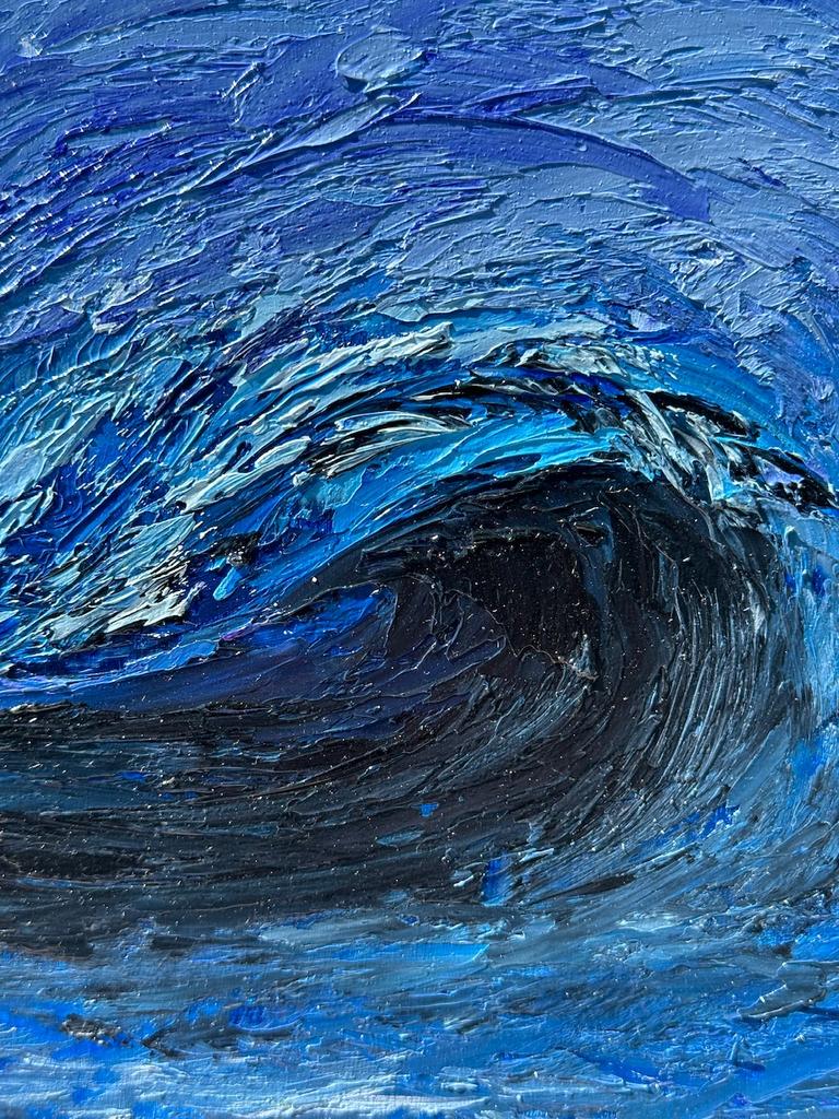 Картина на картоне "Глубина". Акрил. 20х15 см