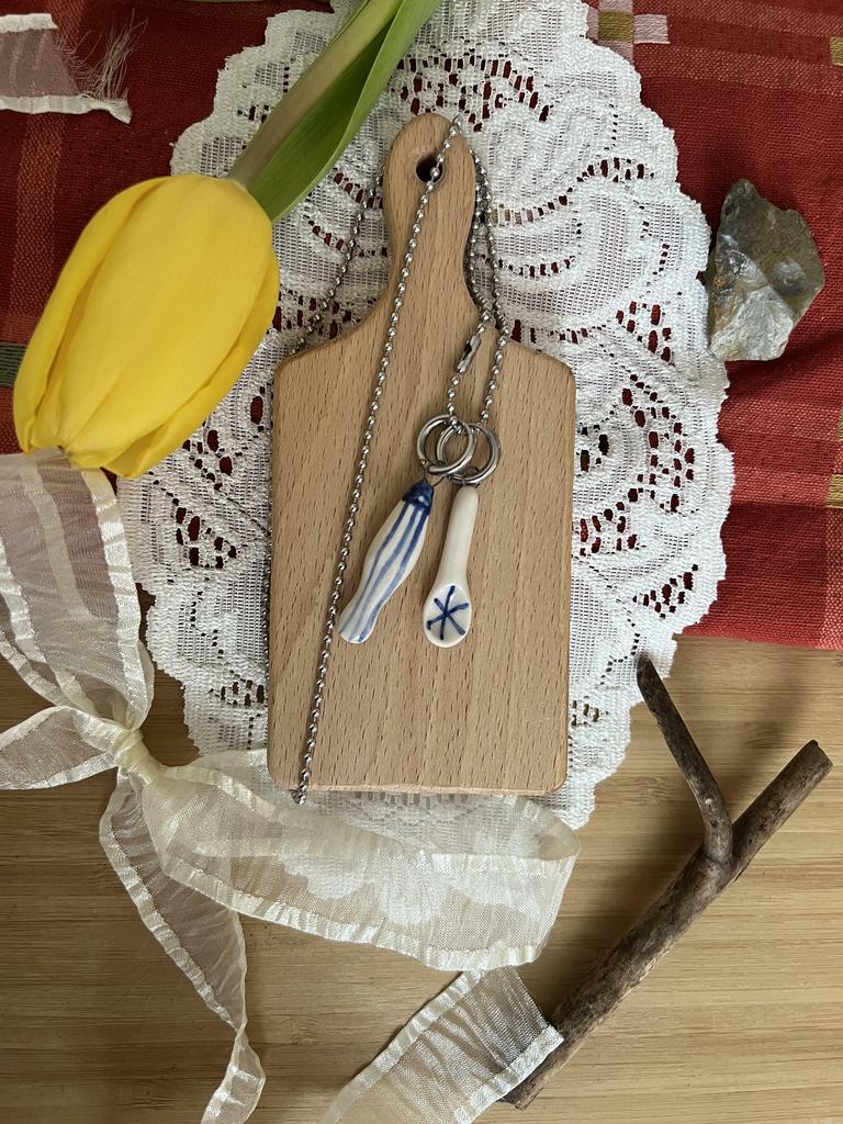 наборчик подвесок рыбка+ложечка синенькие еще