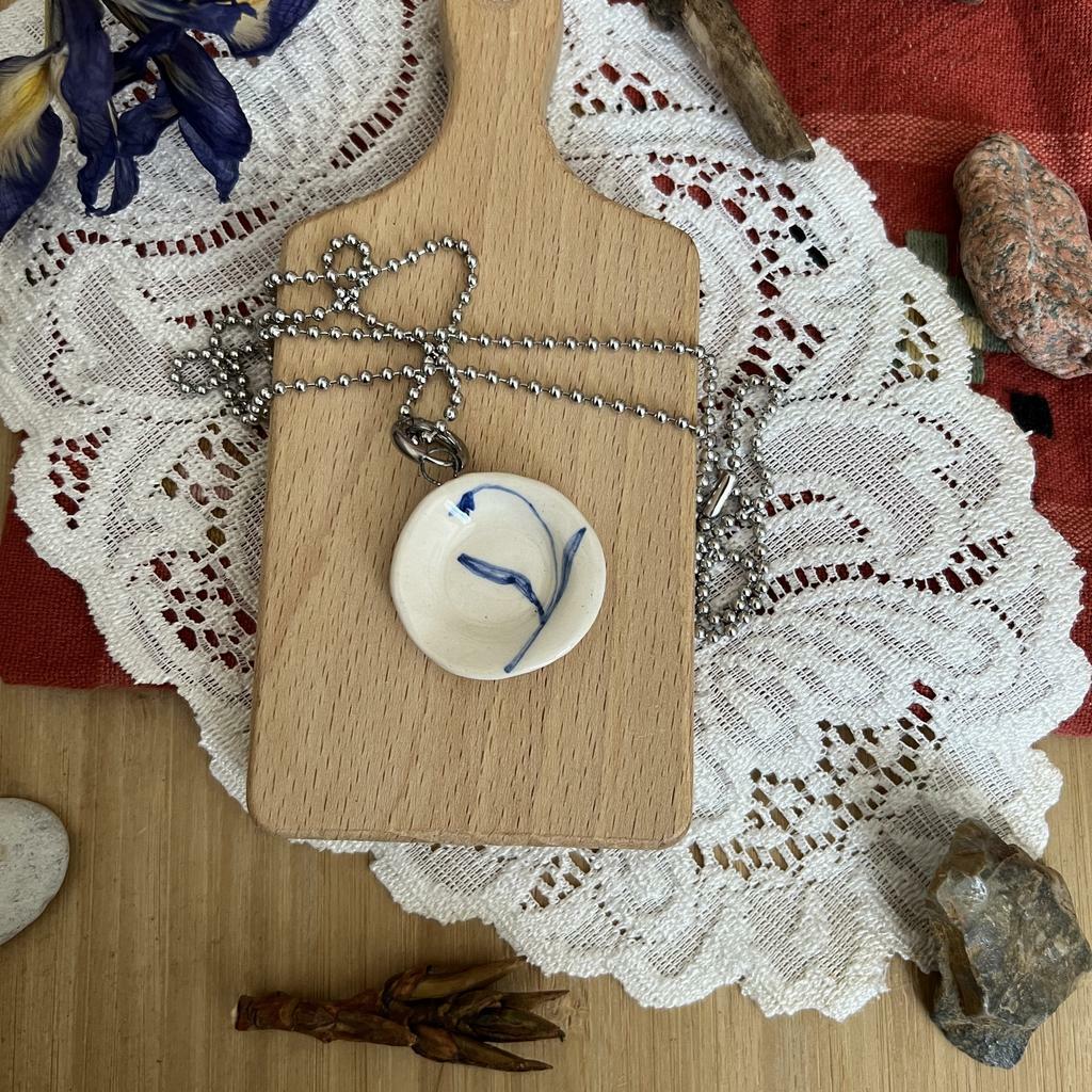 подвеска тарелочка с цветком еще