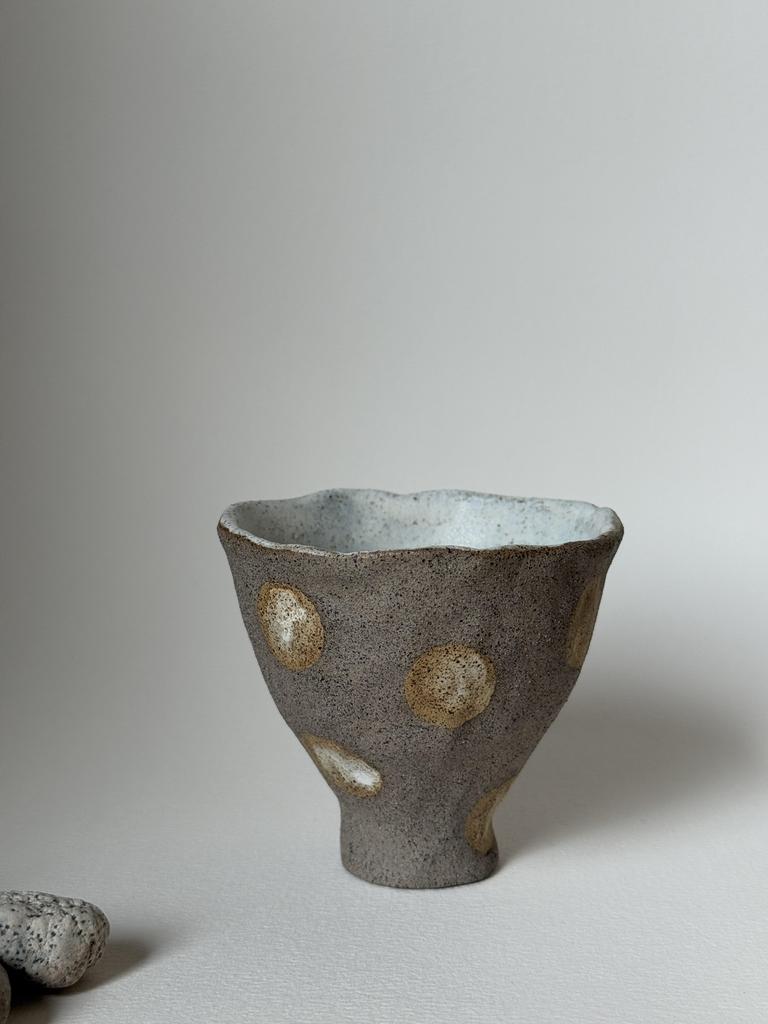 пиала серая в горох