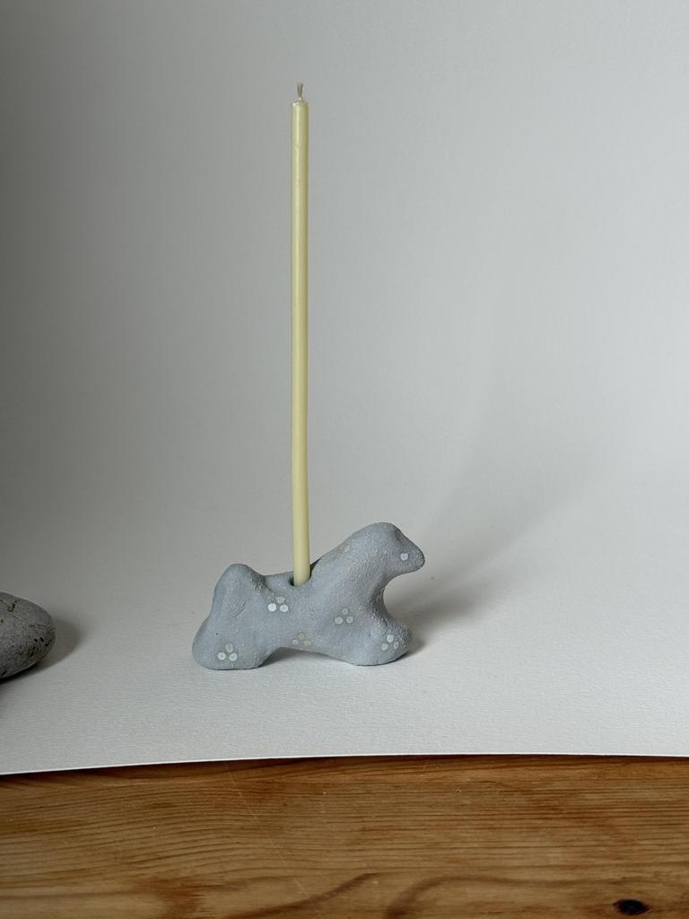 зверек фигурка песик с узорчиком подсвечник