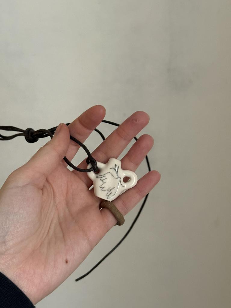 вазочка кулончик с птичкой