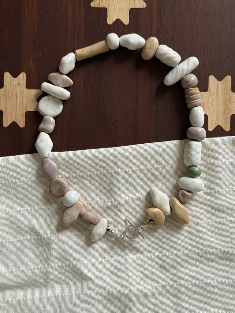 бусы керамические три