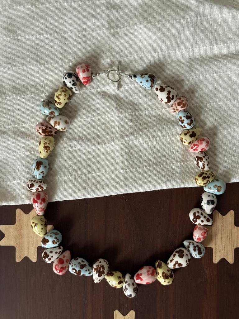 бусы керамические яичные