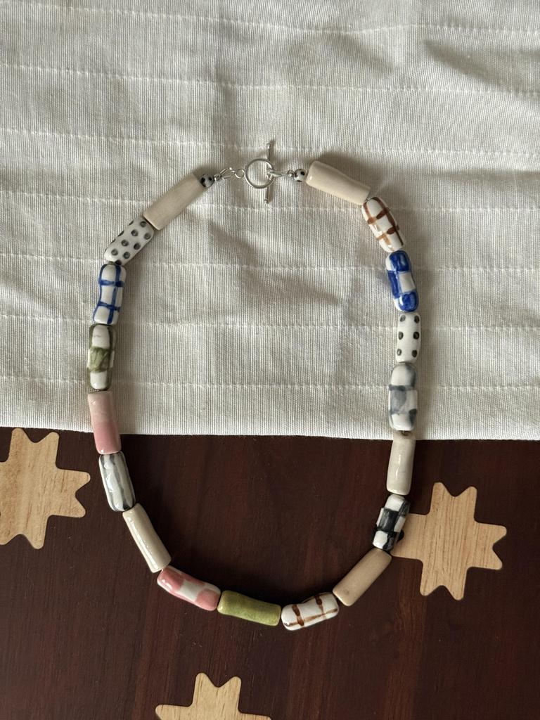 бусы керамические цилиндры