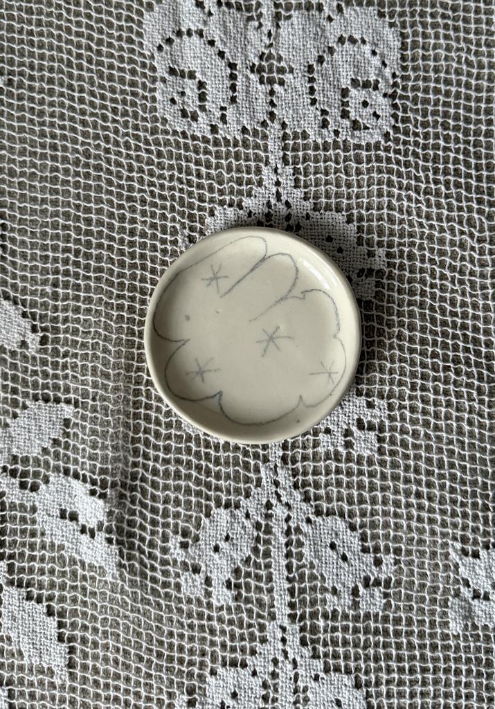 тарелочка маленькая с кроликом звездным