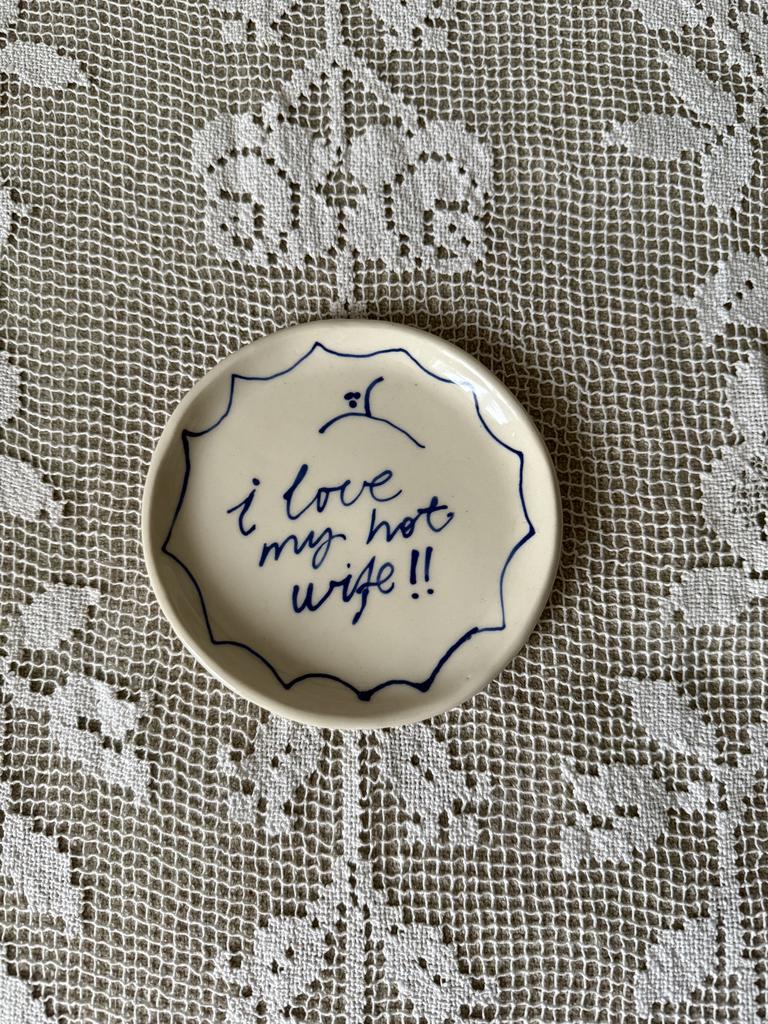 тарелочка  i love my hot wife