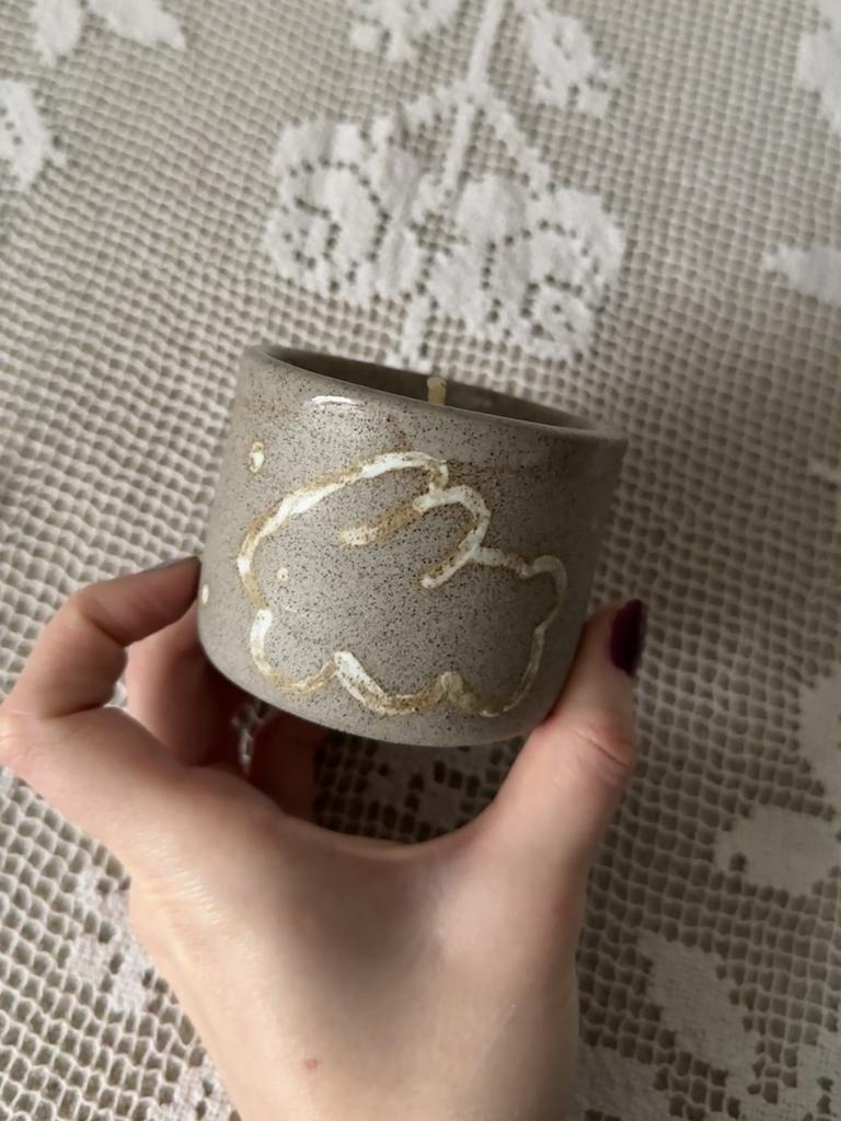 соевая свеча в керамической плошке "лимонный пирог" 150мл