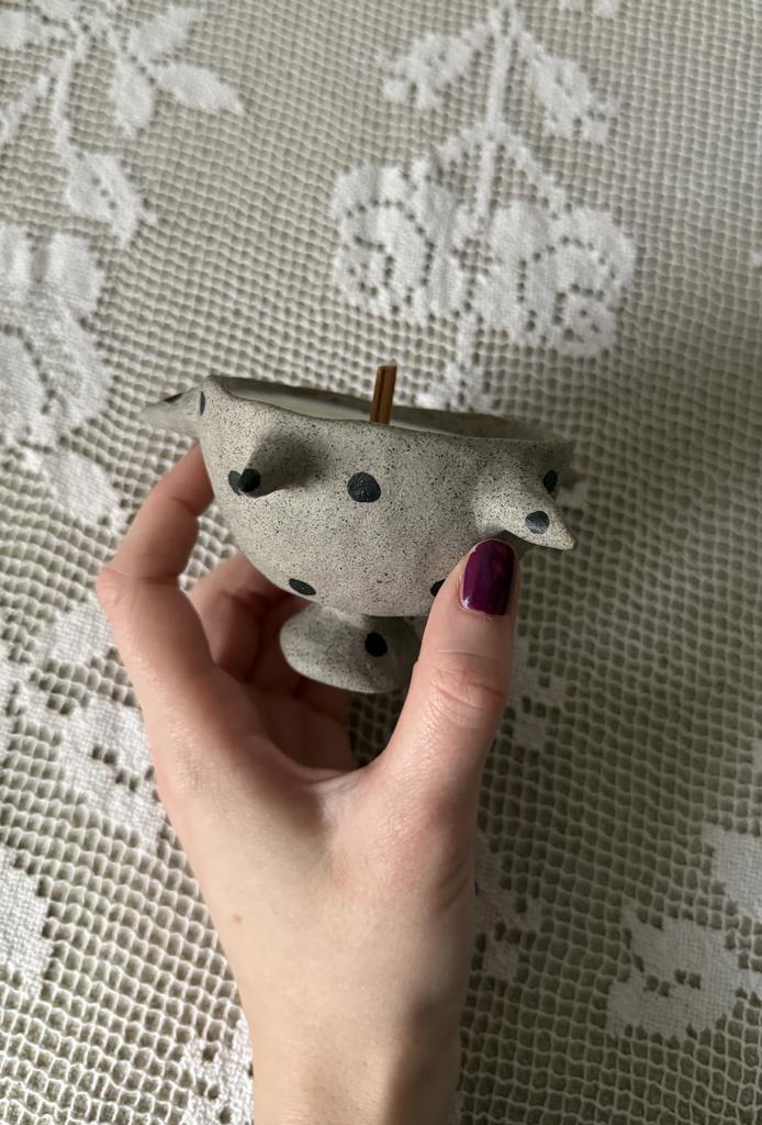 соевая свеча в керамической плошке "чай с бергамотом" 75мл