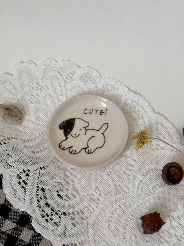 тарелочка керамическая песик еще