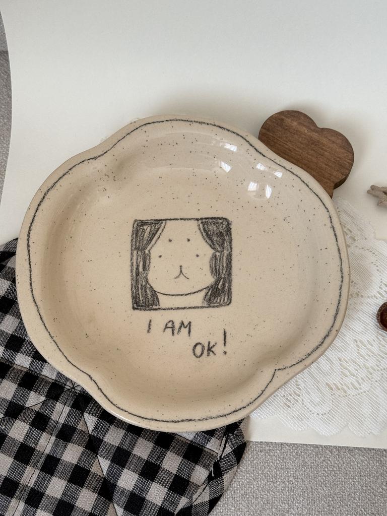 тарелочка глубокая керамическая i am ok