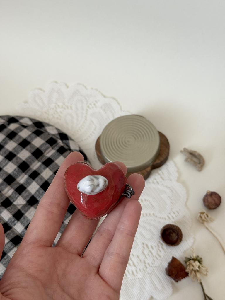 шкатулочка красное сердечко