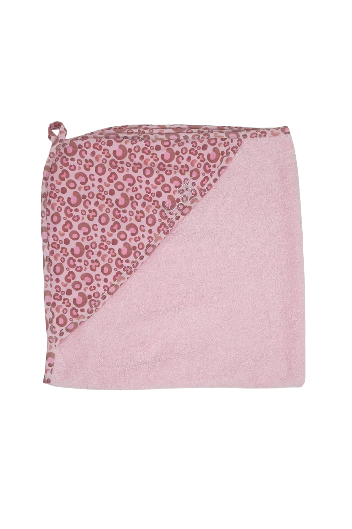 Махровое полотенце «Розовый леопард», розовое