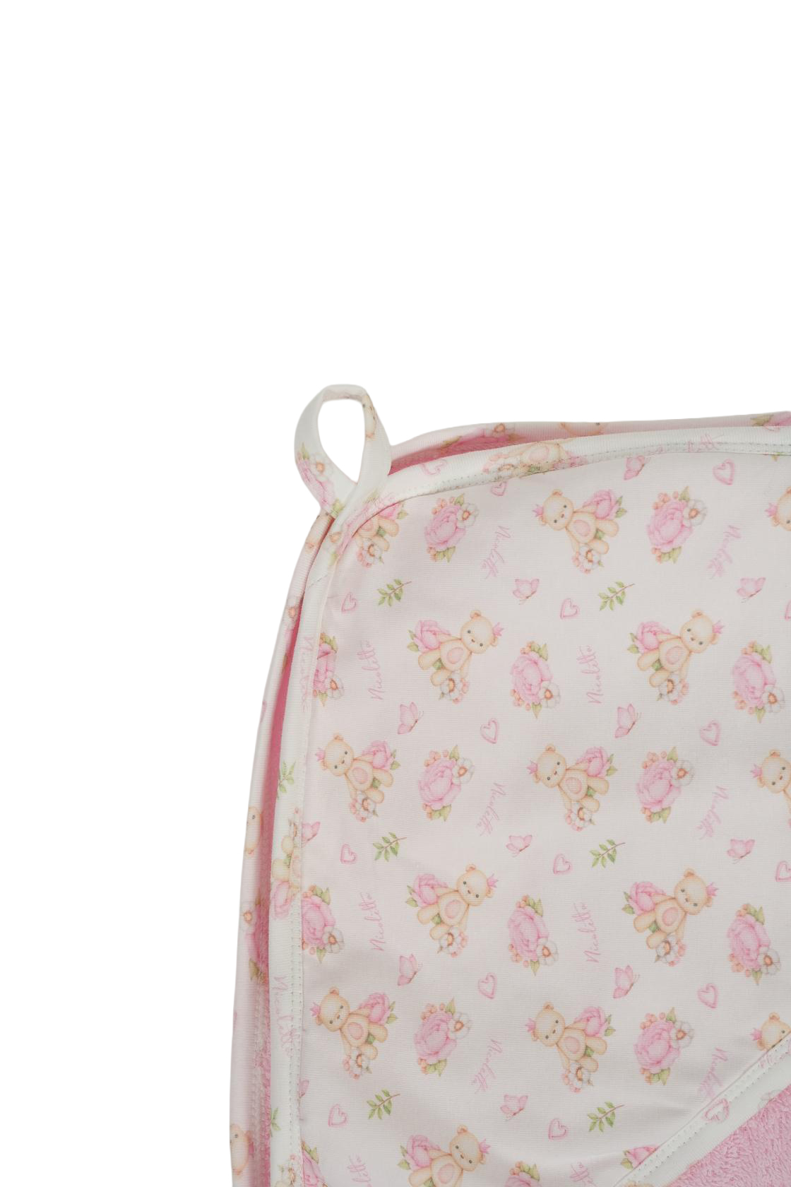 Махровое полотенце «Розовый мишка», розовое