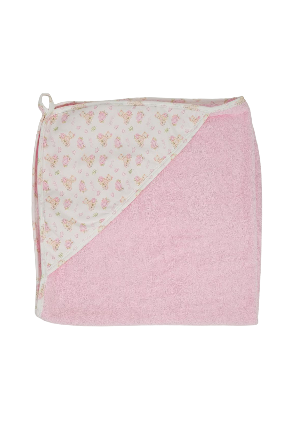 Махровое полотенце «Розовый мишка», розовое