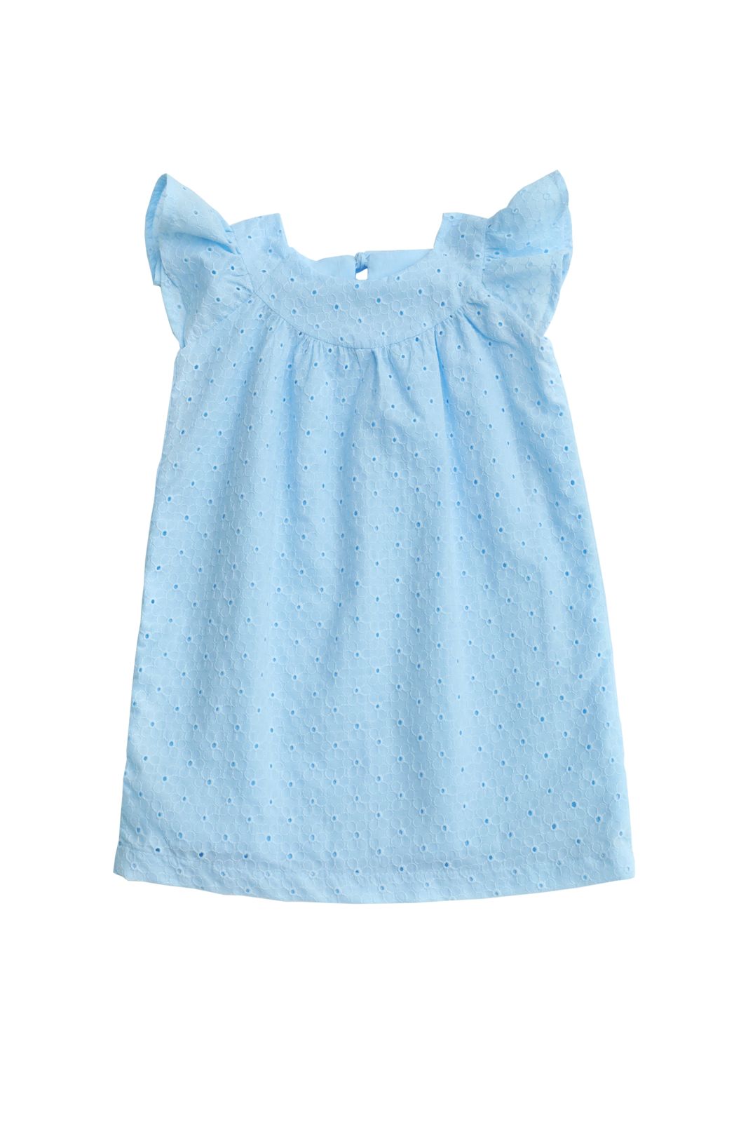 Платье с крылышками на кокетке, голубое