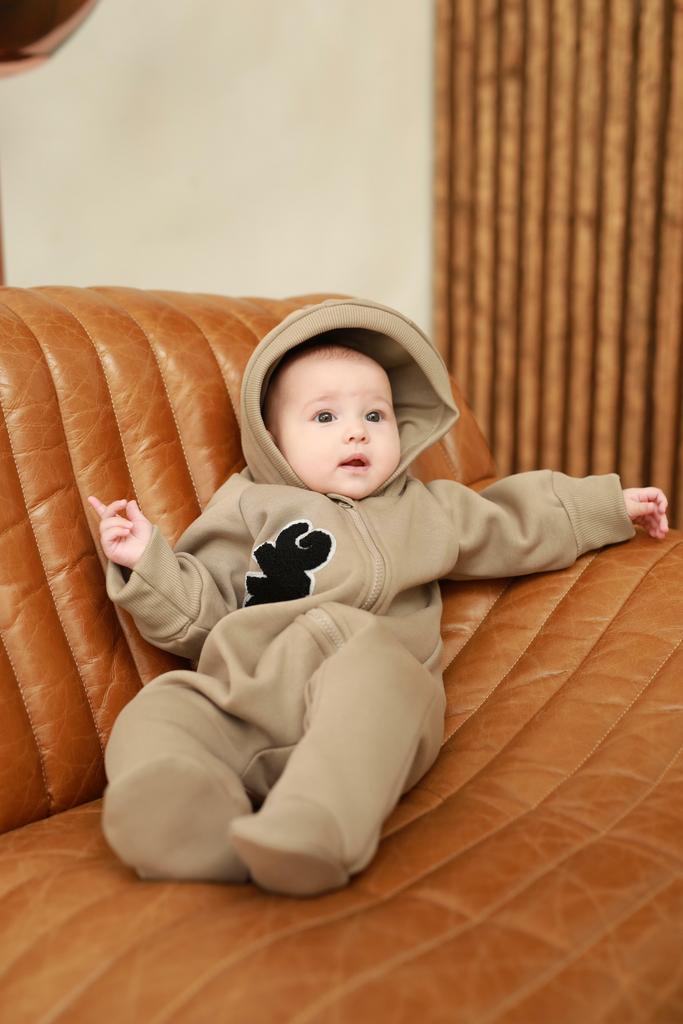 Комбинезон «OmG» утепленный на молнии, капучино