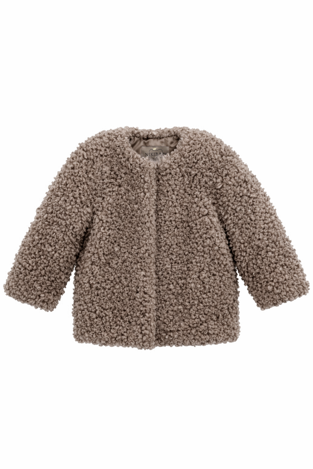 Шубка из овечки (искуственный мех), трюфель