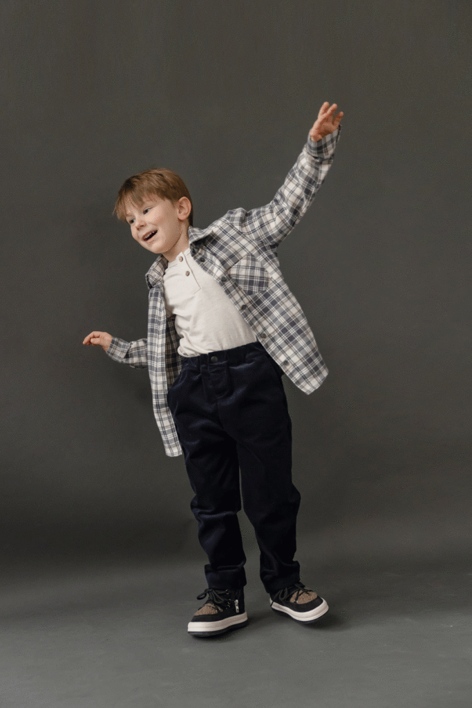 Брюки вельветовые с накладными карманами, синие