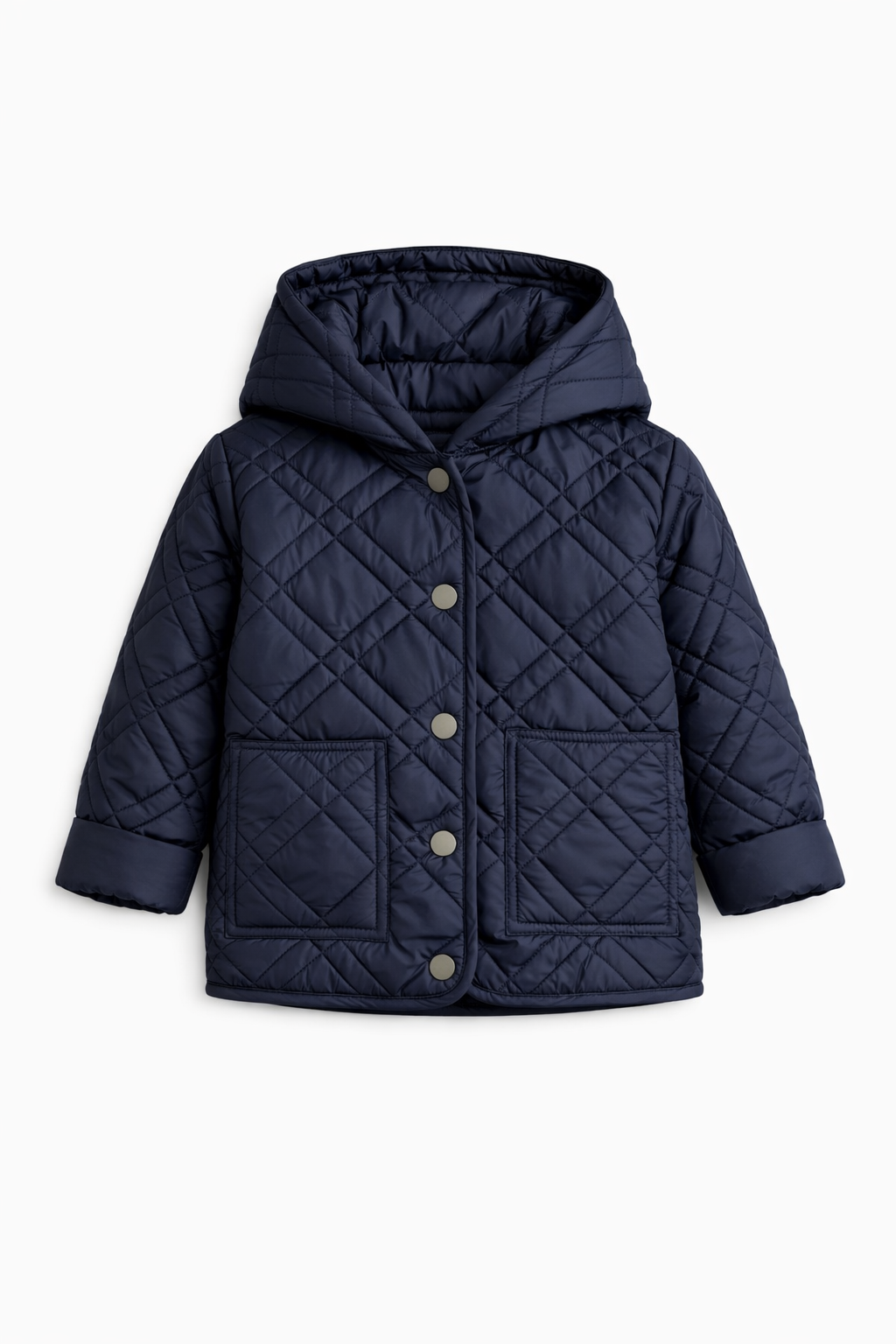 Бомбер с накладными карманами на кнопках «Индиго»