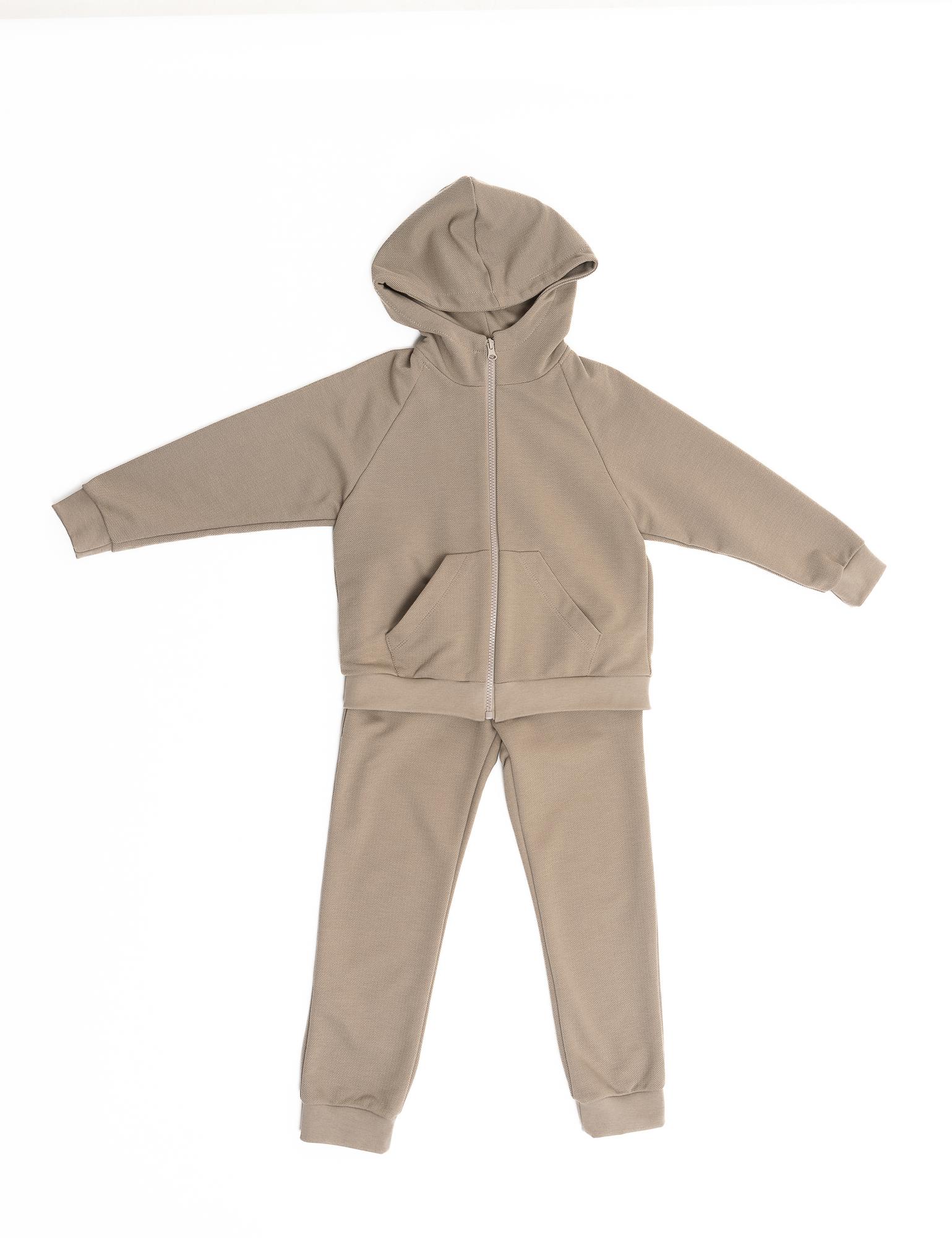 Костюм двойка трикотажный, коричневый