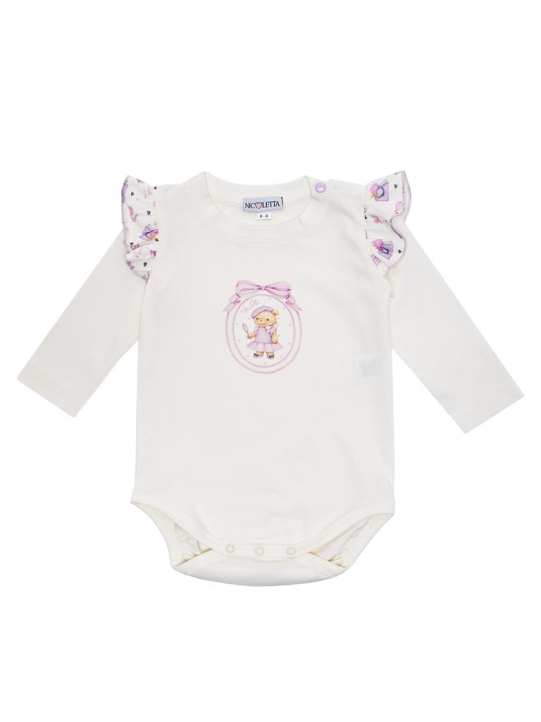 Боди-лонгслив с крылышками «Мишка Николетта»