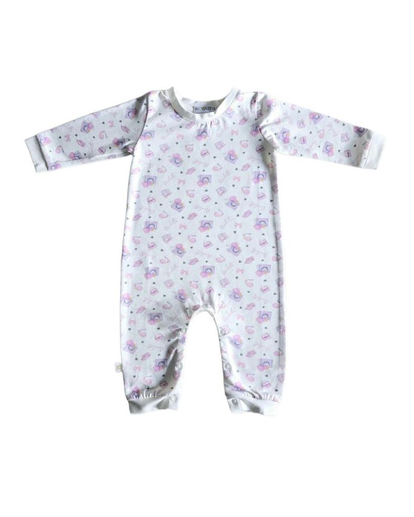 Слип «Сиреневые сумочки» с открытыми ножками