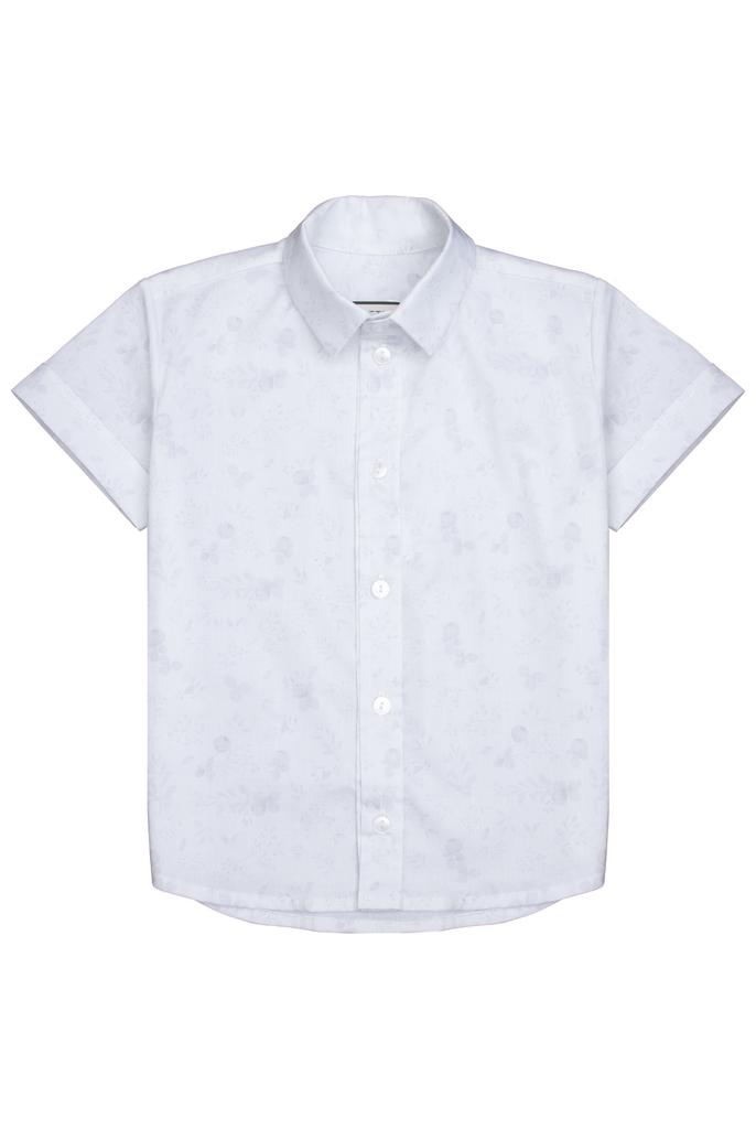 Рубашка с коротким рукавом, белая полынь