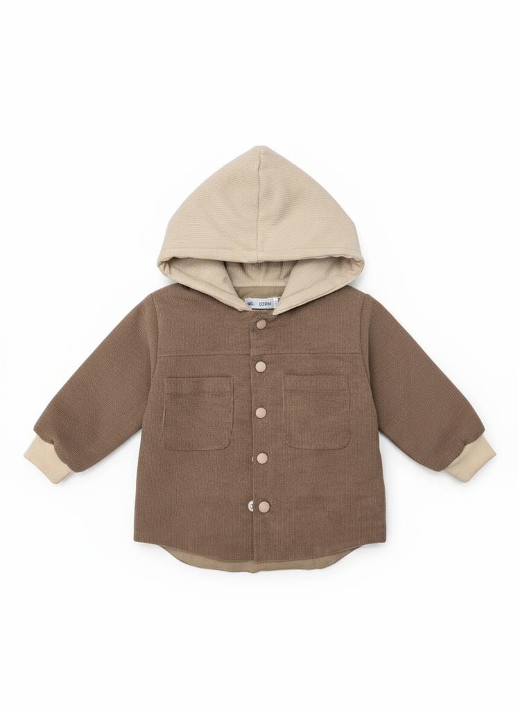 Куртка из вельвета на синтепоне, коричневая