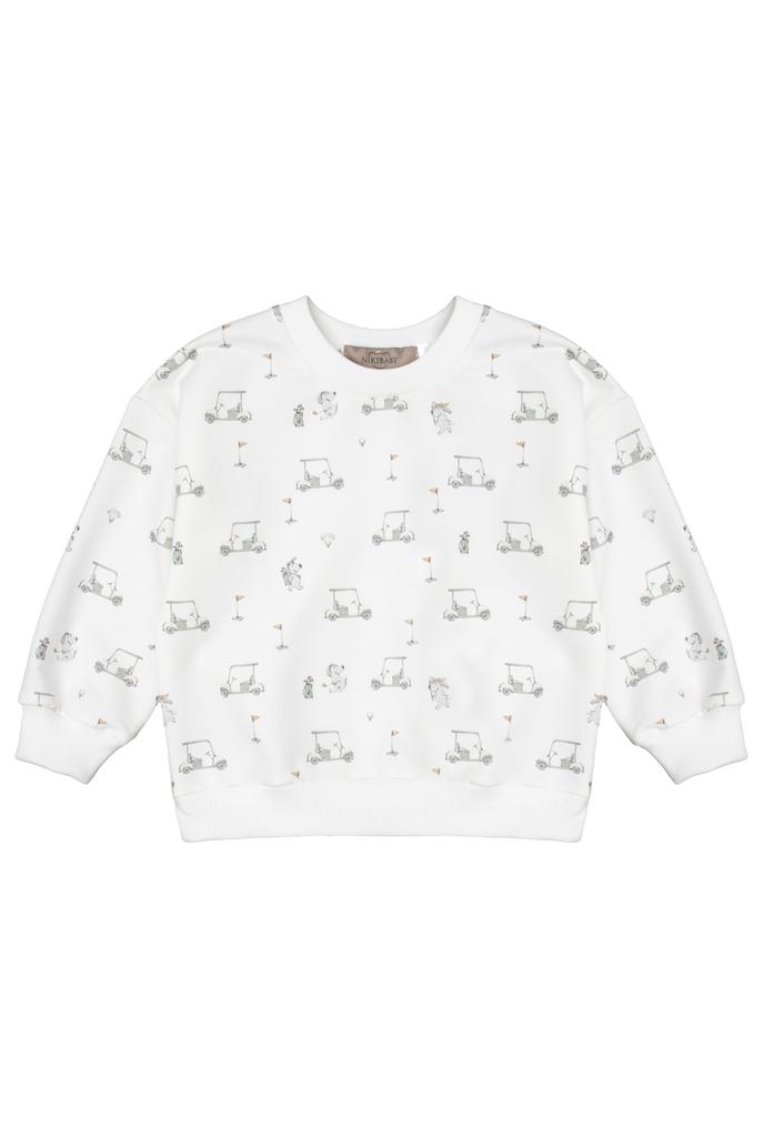 Свитшот Гольф "Собачка на каре", белый