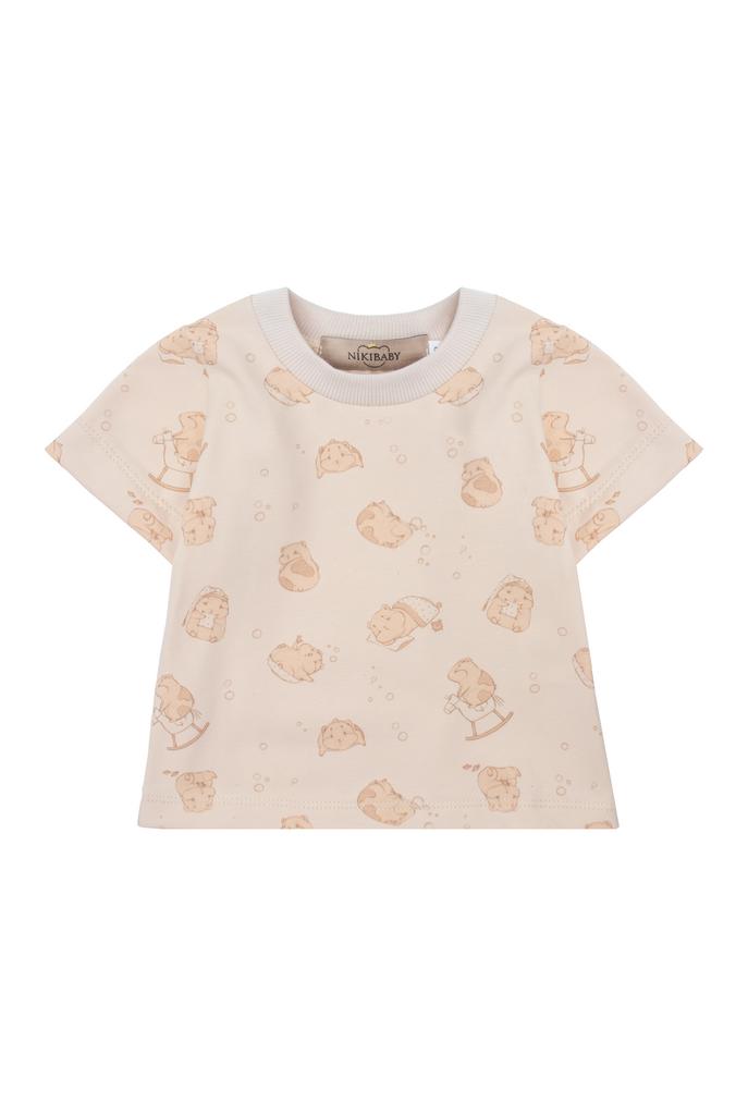 Футболка "Хомячки", бежевый