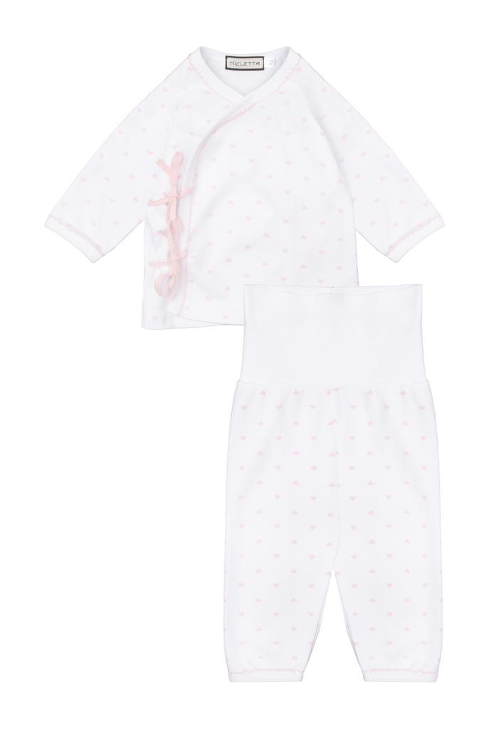 Костюм "Розовые сердечки" (джоггеры и кимоно)