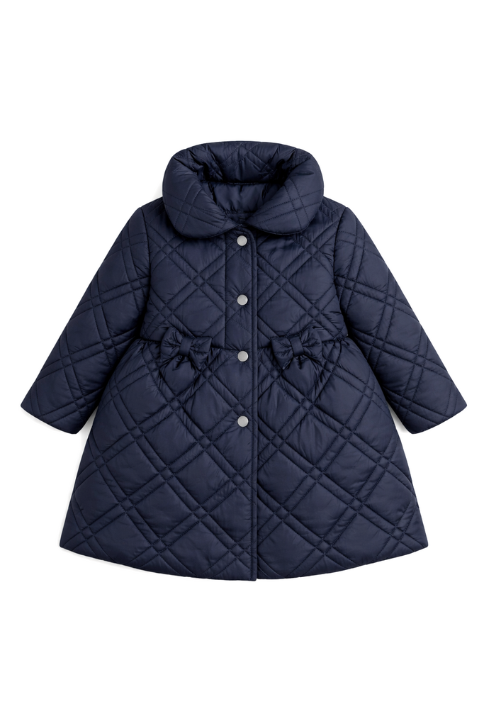 Пальто для девочки стеганое «Юви», индиго