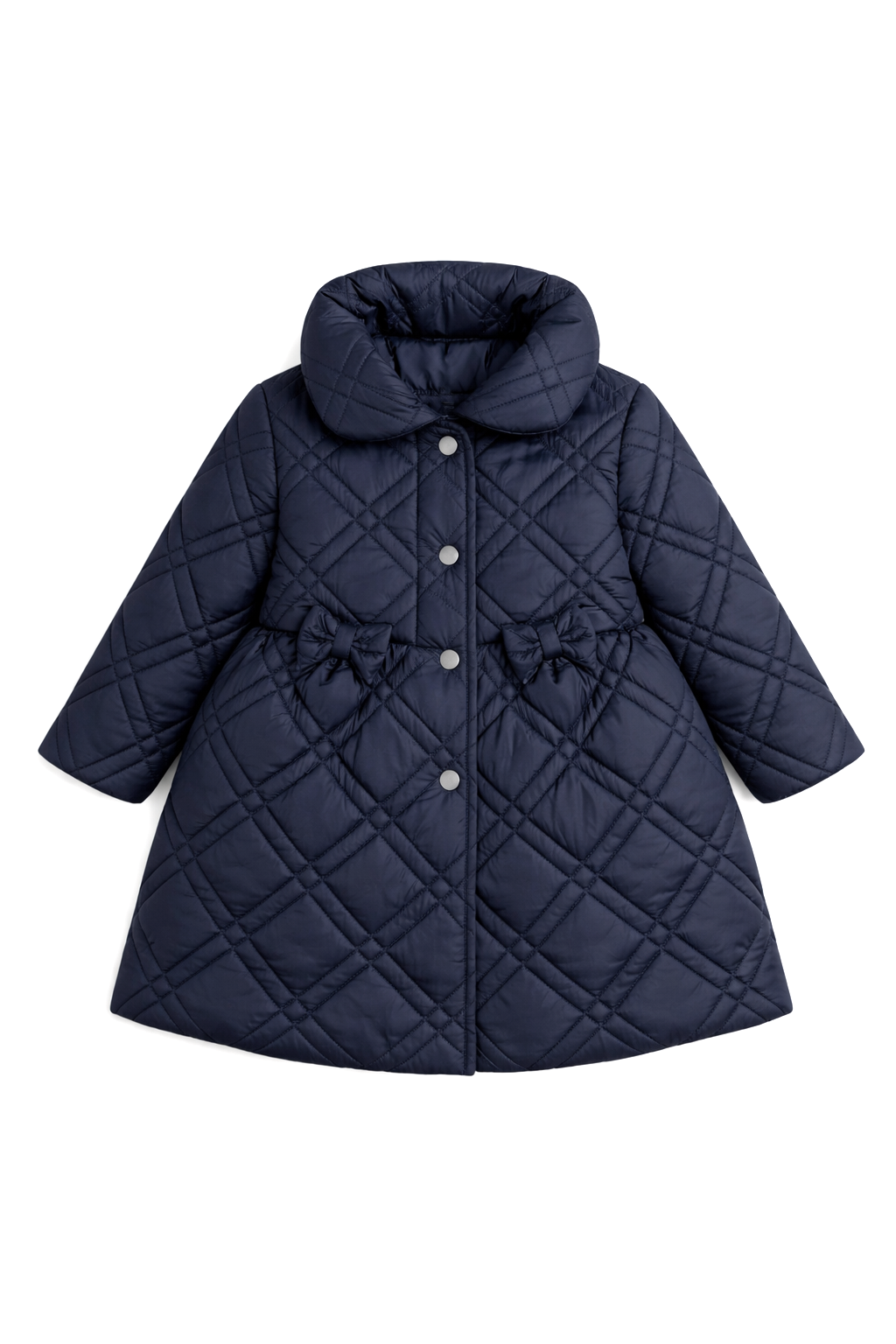 Пальто для девочки стеганое «Юви», индиго