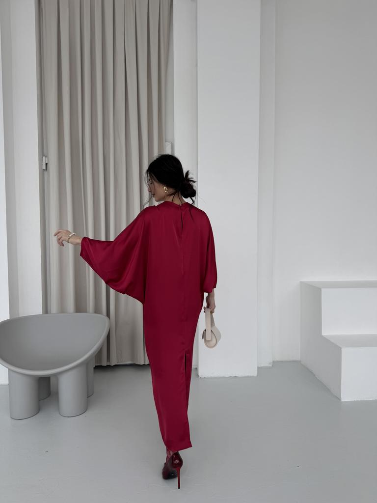 Атлас красный дабл-фейс