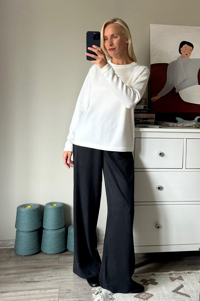 Лонгслив Белый 100% меринос