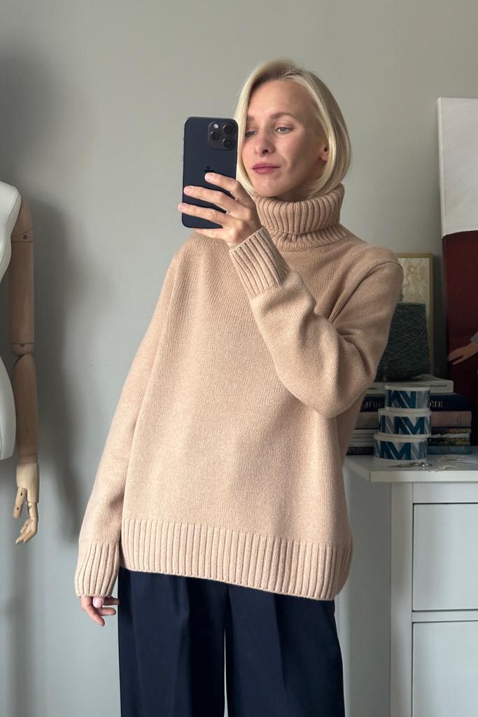 Свитер Карамель меринос/шелк/кашемир