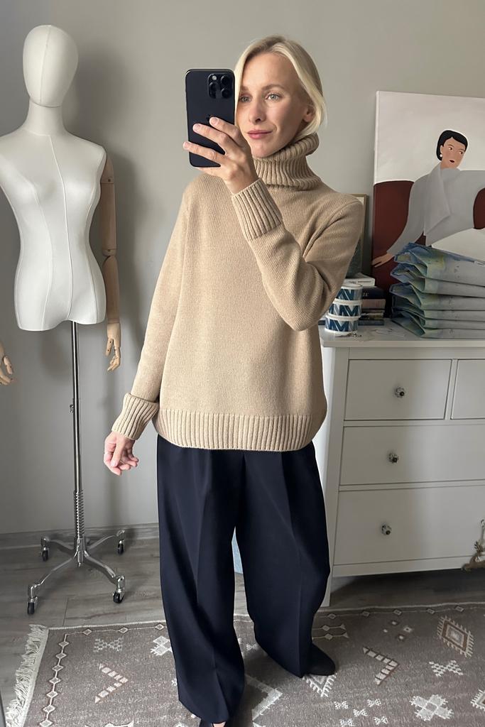 Свитер Beige меринос с кашемиром