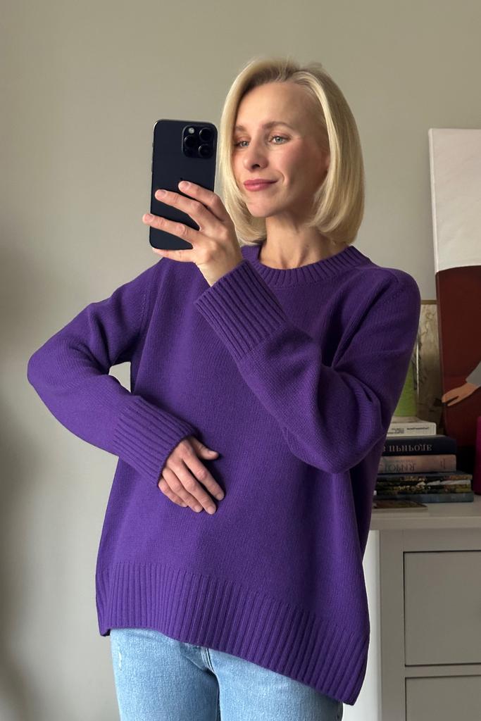 Джемпер Виноградный 100% меринос