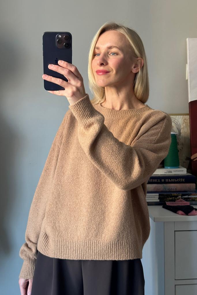 Джемпер Твид Кэмел меринос с кашемиром