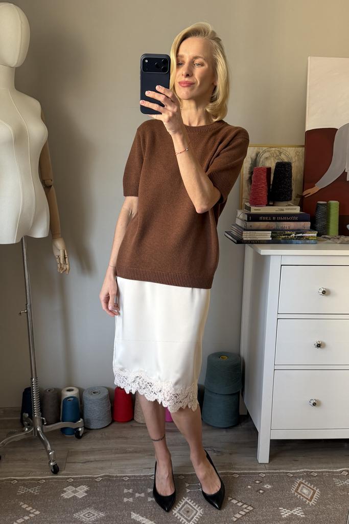 Футболка Шоколад меринос/шёлк/кашемир